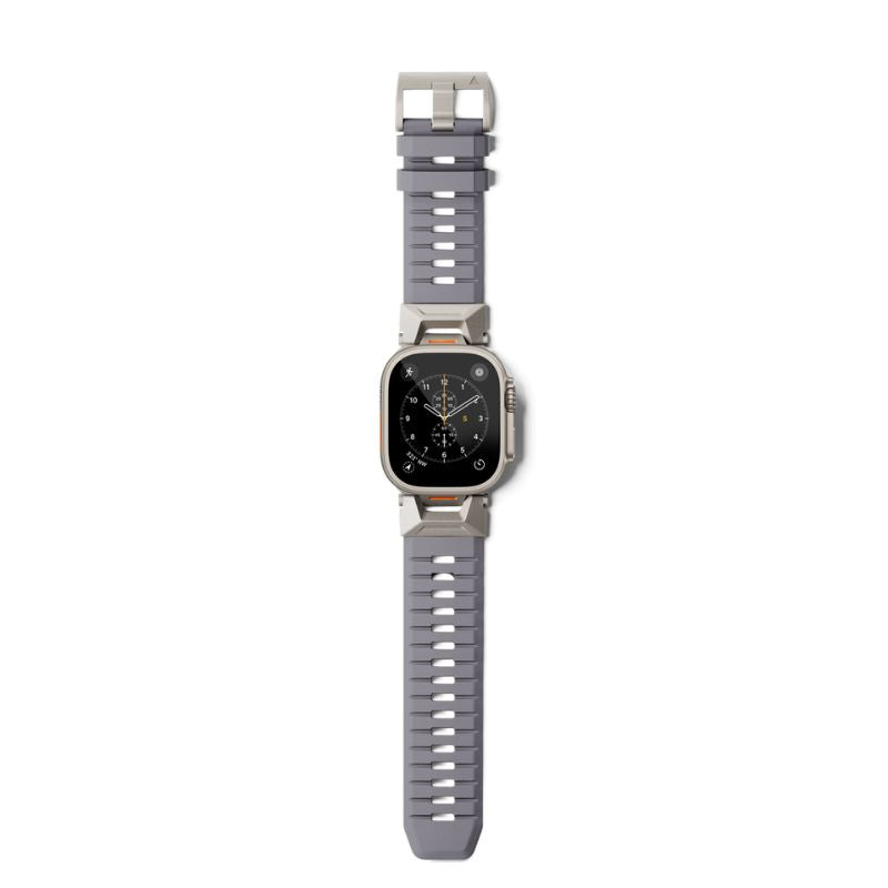 Epico Rubber Pro remienok s nerezovým zapínaním pre Apple Watch 49/46/45/44/42mm - sivá