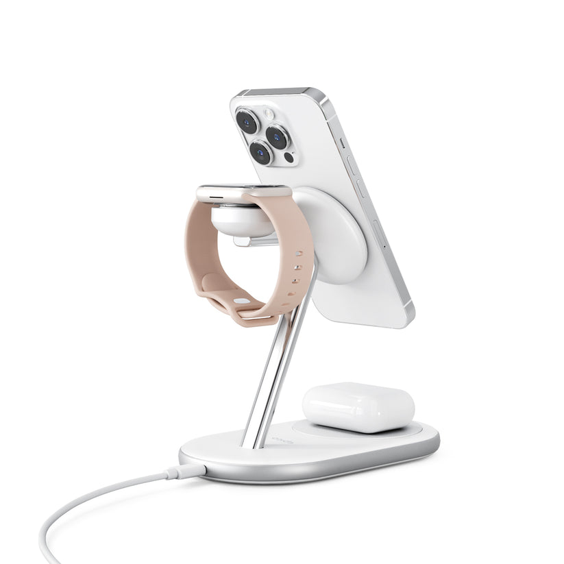 Epico 3in1 MagSafe Charging Stand - Charging for iPhone 15W - white