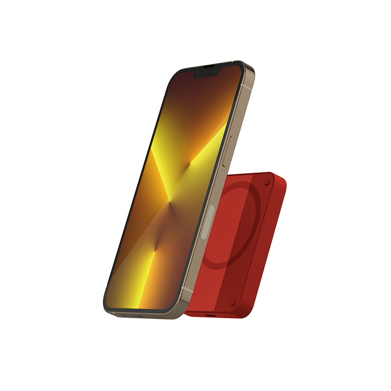 Magnetická bezdrôtová powerbanka Epico 4200 mAh - červená