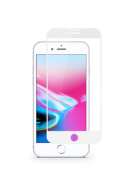 Ochranné sklo na iPhone 6/6S/7/8/SE -iSTYLE COMFORT 3D+ s protekciou proti modrému svetlu (biele okraje)