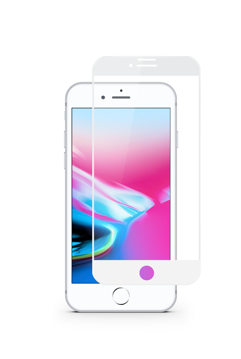 Ochranné sklo na iPhone 6/6S/7/8/SE -iSTYLE COMFORT 3D+ s protekciou proti modrému svetlu (biele okraje)