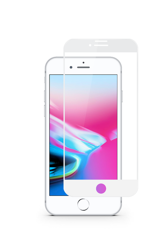 Ochranné sklo na iPhone 6/6S/7/8/SE -iSTYLE COMFORT 3D+ s protekciou proti modrému svetlu (biele okraje)