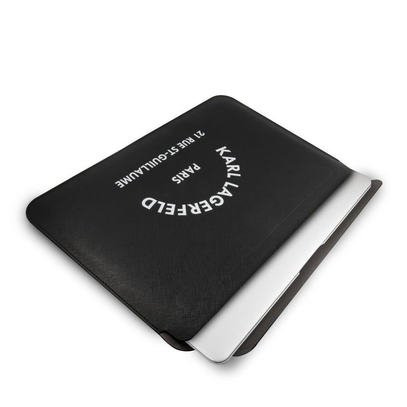 Karl Lagerfeld Saffiano RSG Embossed Computer Sleeve 16 Black