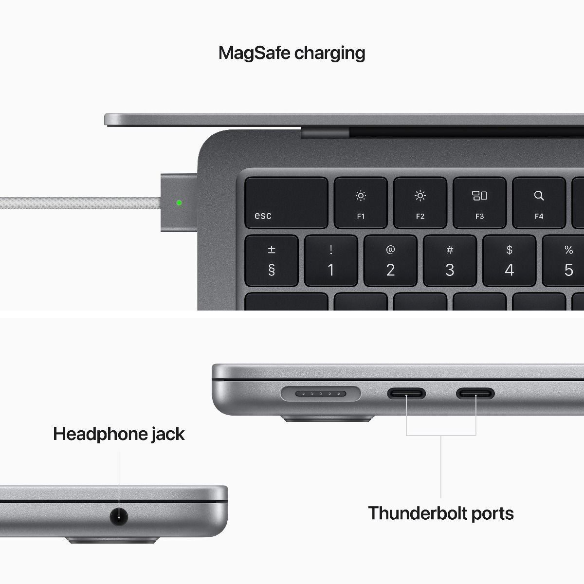 MacBook Air 13", Apple M2 8jadrové CPU, 10jadrové GPU, 16GB RAM, 256GB SSD, SK - vesmírne šedý