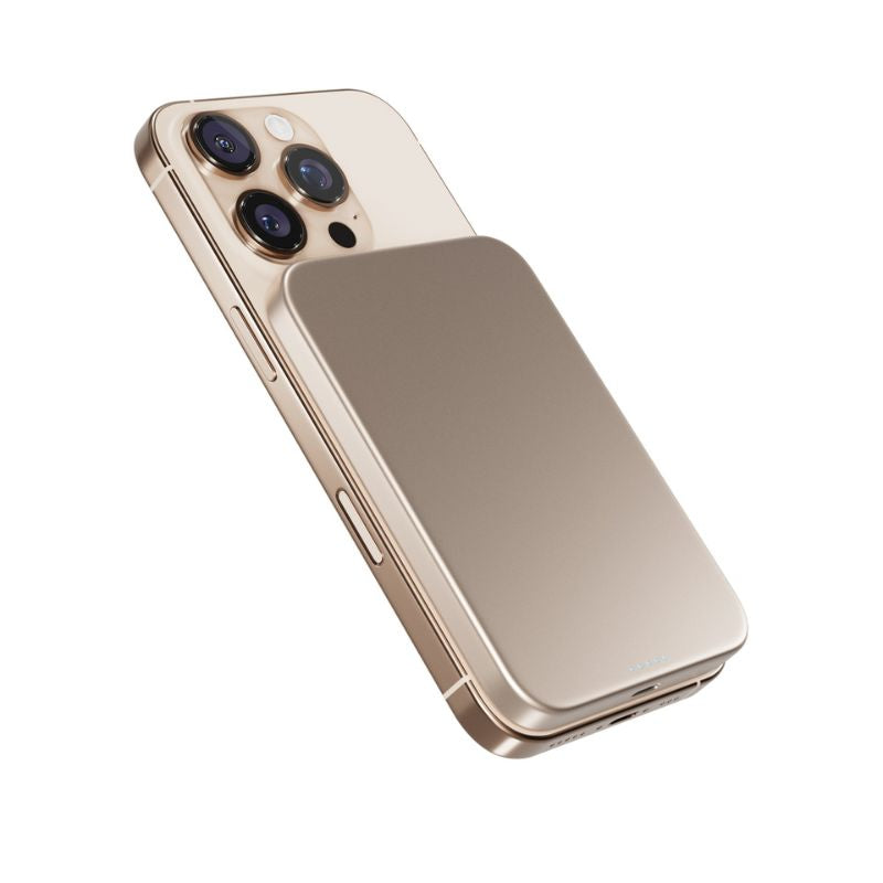 Bezdrôtová powerbanka Epico UltraPack Qi2 Slim 5000 mAh Alu Mag+ EM51 - púštny titán