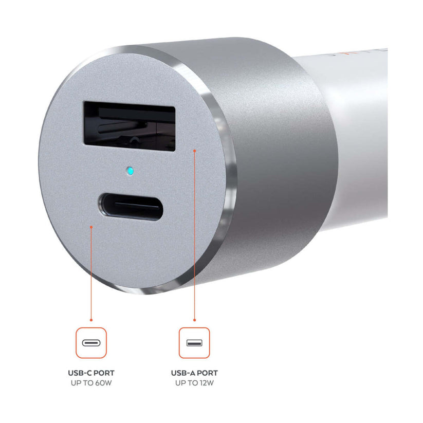 Satechi 72W TYPE-C PD Car Charger - Silver