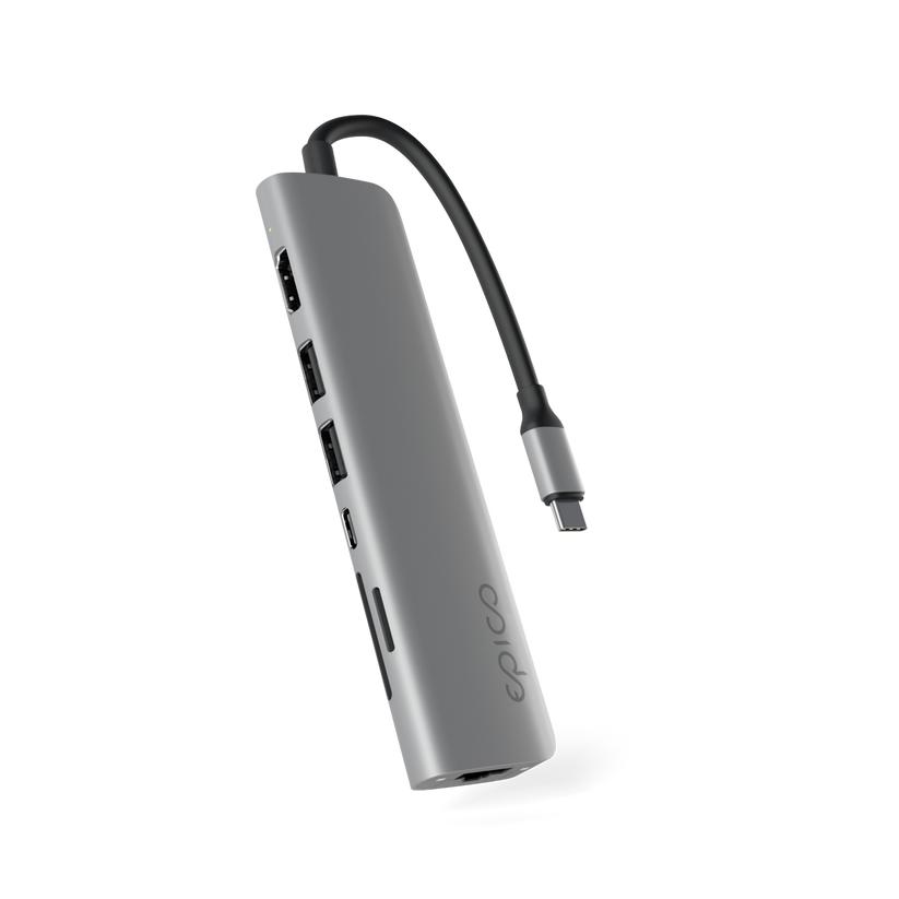 Hub Epico 7in1 Multimedia Hub s USB-C konektorom - tmavo atramentová - iSTYLE.sk
