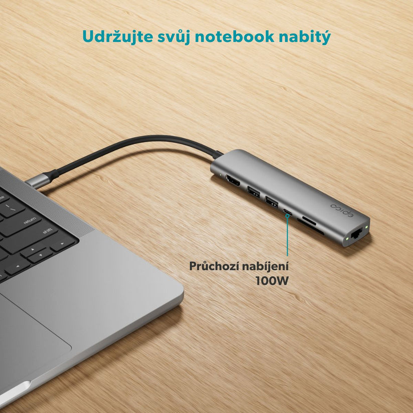 Hub Epico 7in1 Multimedia Hub s USB-C konektorom - tmavo atramentová - iSTYLE.sk