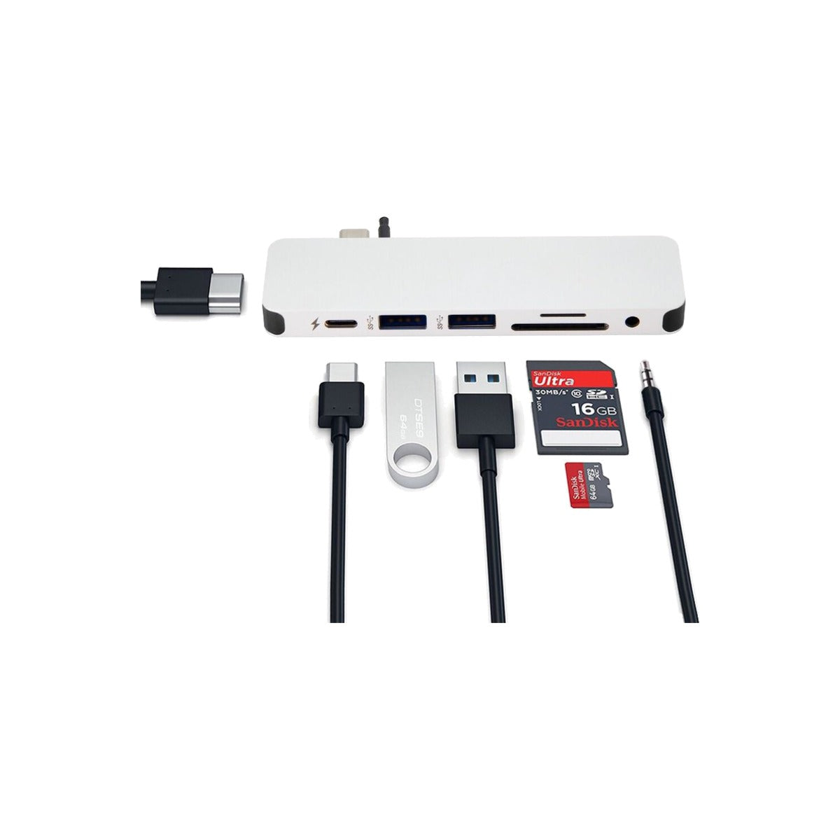 Hyper PRO USB-C Hub pre MacBook Pro Silver