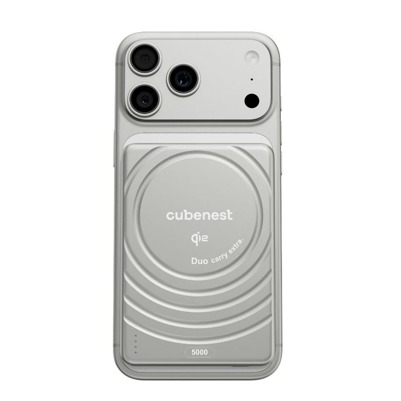 Cubenest Qi2 Magnetická bezdrôtová powerbanka SlimDual 5000 mAh SQ1B3D - strieborná - iSTYLE.sk