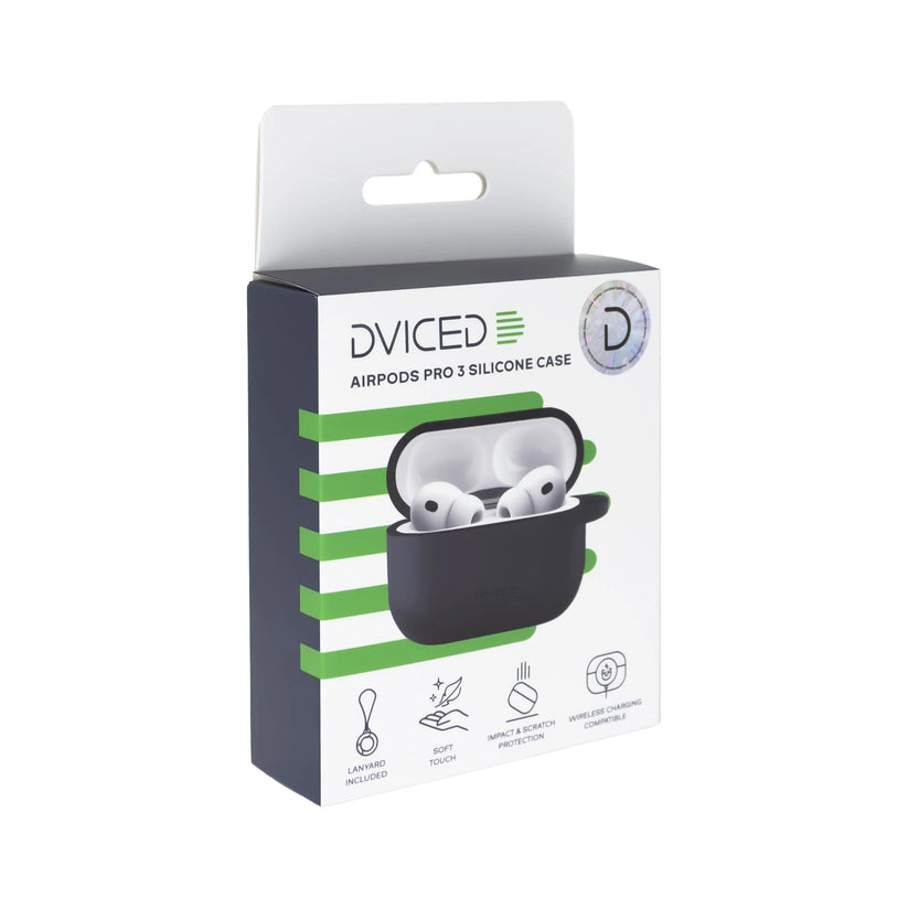Silikónové puzdro Dviced pre AirPods Pro 3 - čierne - iSTYLE.sk