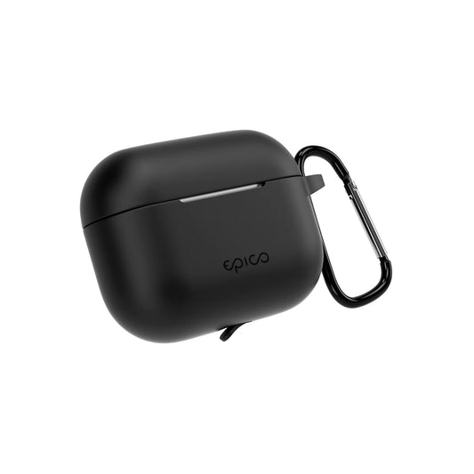 Silikónové puzdro s karabínou pre AirPods Pro 3 Epico - čierne - iSTYLE.sk