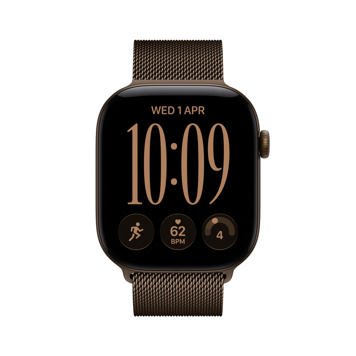 Apple Watch Series 12 GPS + Cellular 46 mm – hliníkový kryt vo farbe tmavobronzová, milánska slučka vo farbe tmavobronzová – M/L