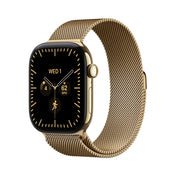 Apple Watch Series 12 GPS + Cellular 46 mm – titánový kryt vo farbe žiarivá zlatá, milánska slučka vo farbe žiarivá zlatá – S/M