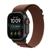 Apple Watch Ultra 4 GPS + Cellular 49 mm – titánový kryt vo farbe čierna, alpská slučka vo farbe burgundská – S