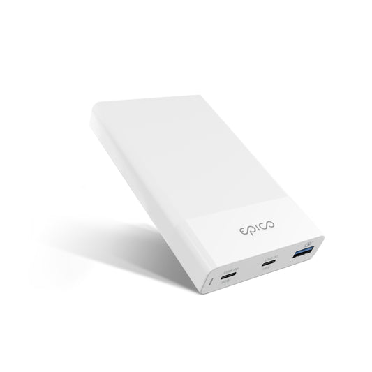 Epico PD nabíjačka 60 W + 18 W s tromi portmi – biela – celkový pohľad