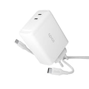Epico GaN nabíjačka 100 W s USB-C káblom 2 m – biela – nabíjačka s pribaleným káblom