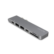 Epico USB-C Hub Pro 7 v 1 pre MacBook – vesmírne sivý – celkový pohľad