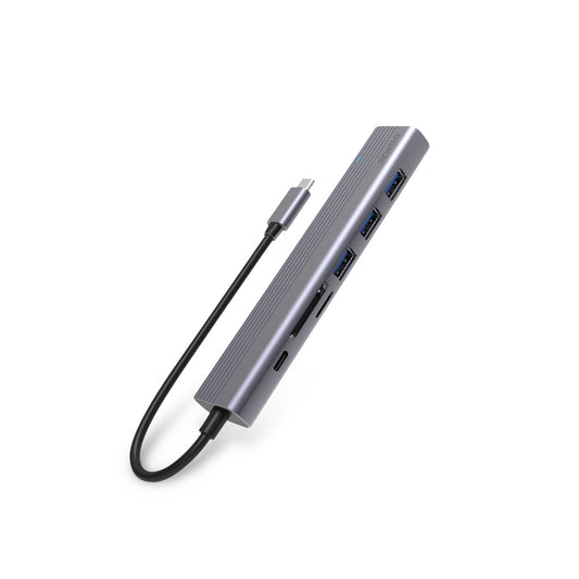 Spello USB-C Hub Slim 7 v 1 – vesmírne sivý – celkový pohľad