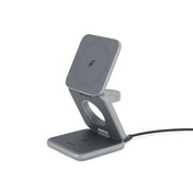 Epico Mag+ Foldable Wireless Charger 3 v 1 – vesmírne sivý – rozložená nabíjačka