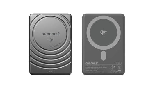 CubeNest SQ1B3D SlimDual Qi2/MagSafe powerbanka 5000 mAh - čierna
