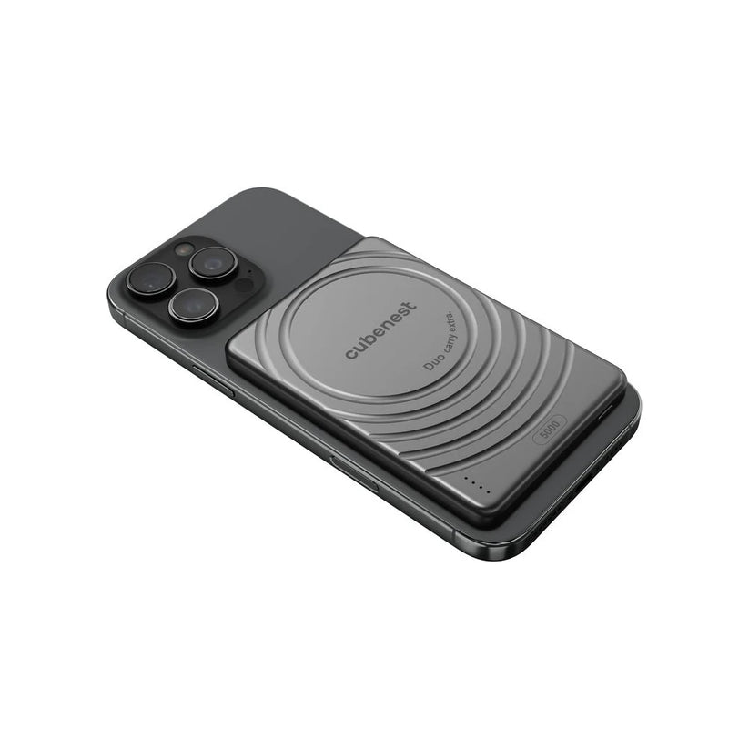 CubeNest S1B3D Slim MagSafe powerbanka (5000 mAh) - čierna - iSTYLE SK