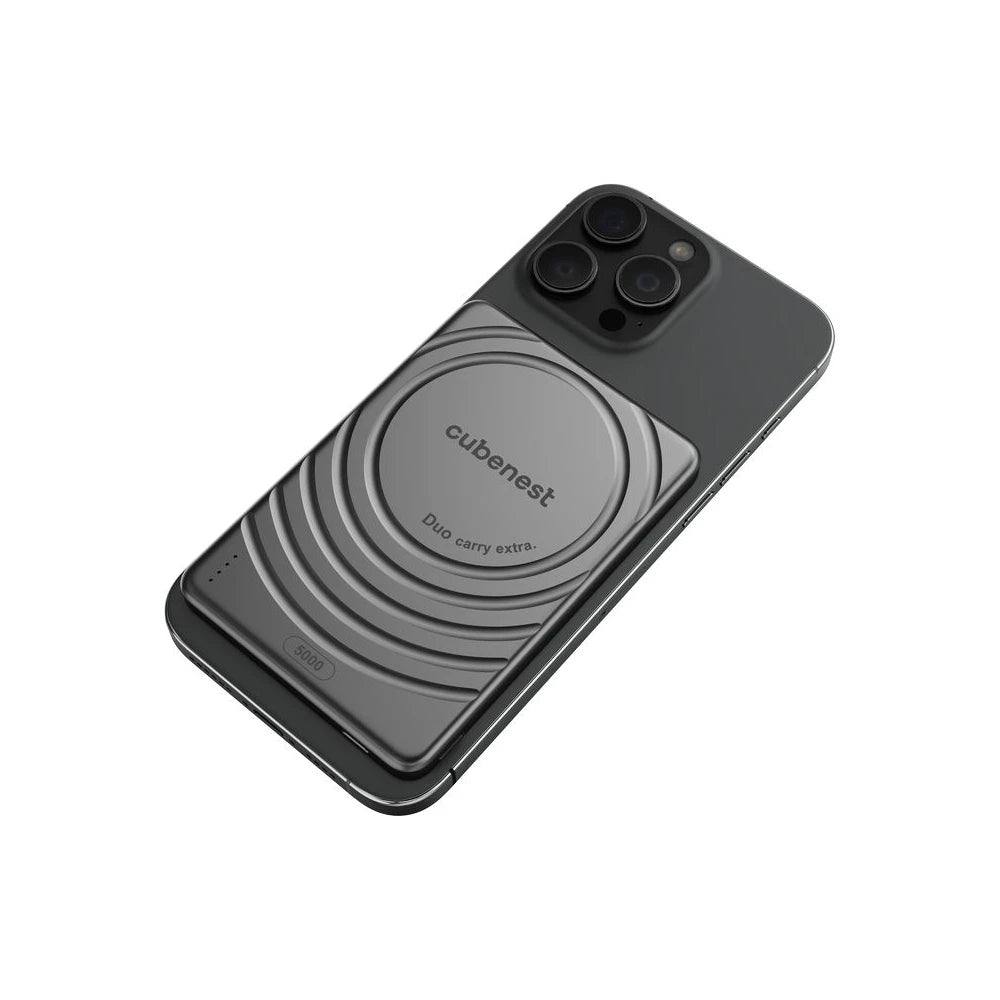 CubeNest S1B3D Slim MagSafe powerbanka (5000 mAh) - čierna - iSTYLE SK