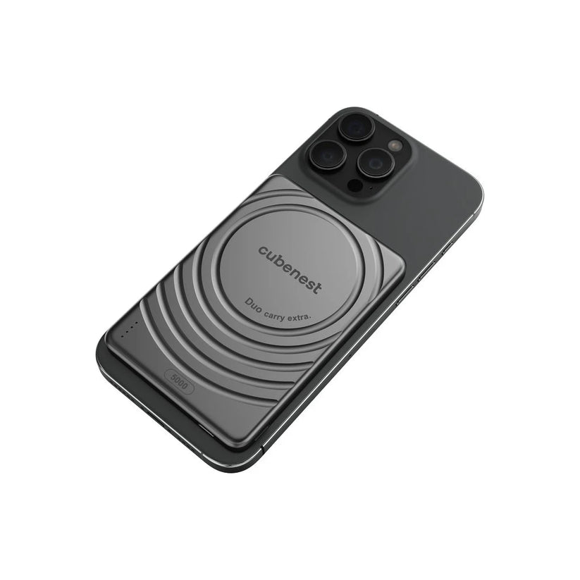 CubeNest S1B3D Slim MagSafe powerbanka (5000 mAh) - čierna - iSTYLE SK