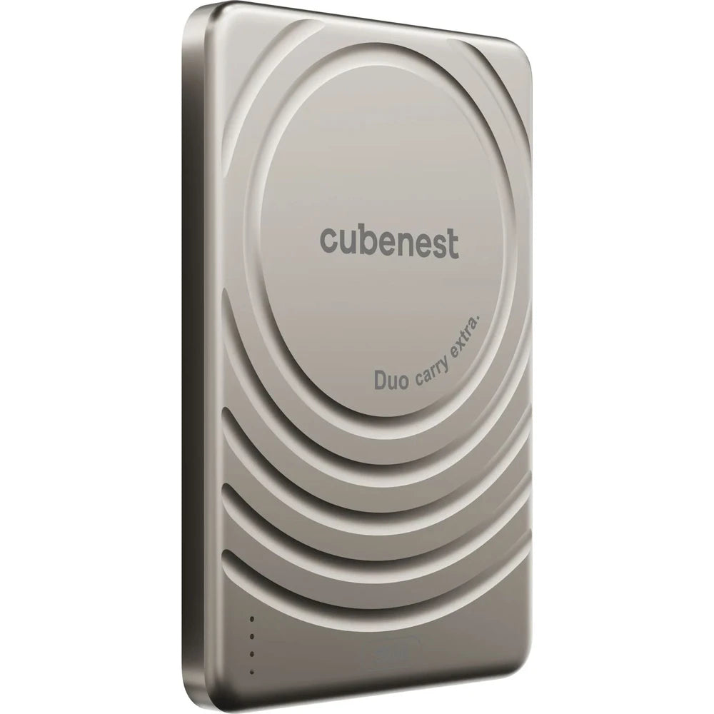 CubeNest S1B3D Slim MagSafe powerbanka (5000 mAh) - prírodný titán - iSTYLE SK