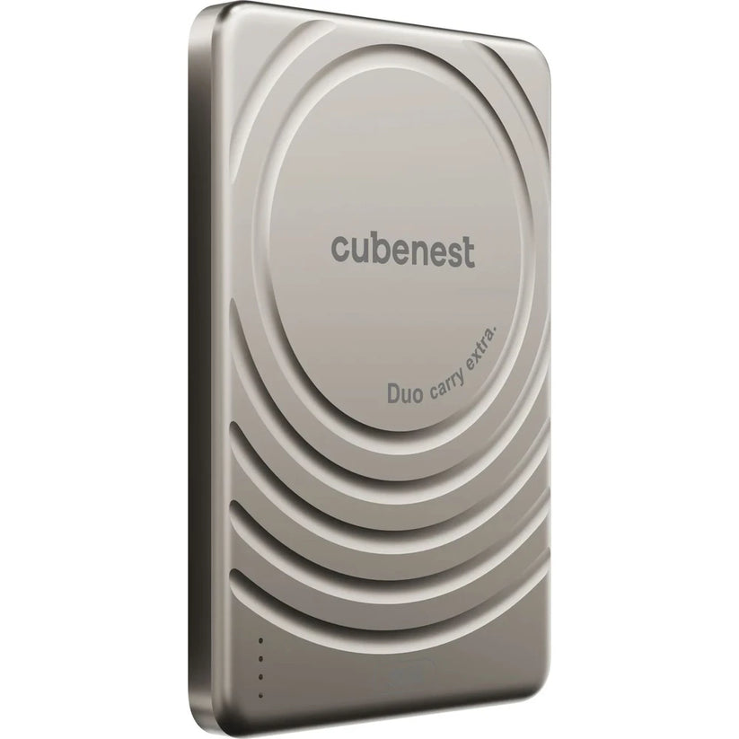 CubeNest S1B3D Slim MagSafe powerbanka (5000 mAh) - prírodný titán - iSTYLE SK