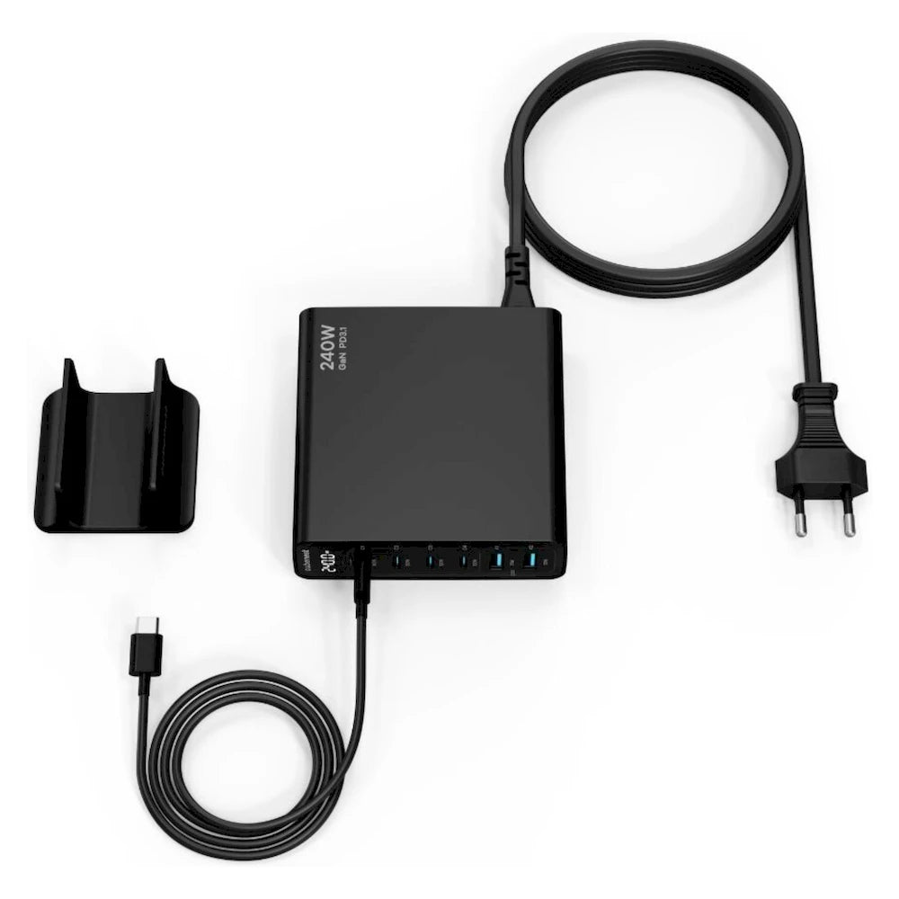 CubeNest S6D0 GaN nabíjacia stanica s Power Delivery 3.1. (240W) - čierna - iSTYLE.sk