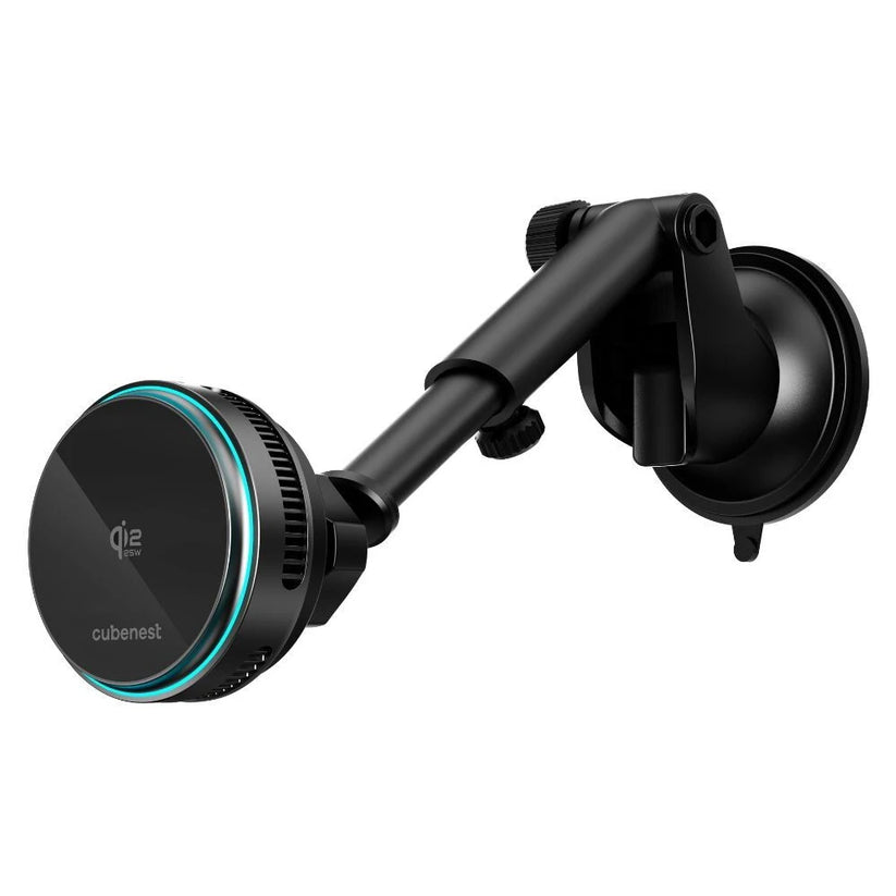 CubeNest SQ1C2 Qi2.2 (MagSafe) držiak do auta s nabíjaním a chladením - čierny - iSTYLE.sk