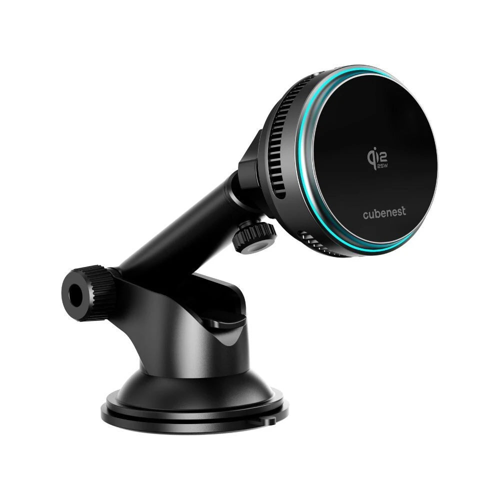 CubeNest SQ1C2 Qi2.2 (MagSafe) držiak do auta s nabíjaním a chladením - čierny - iSTYLE.sk