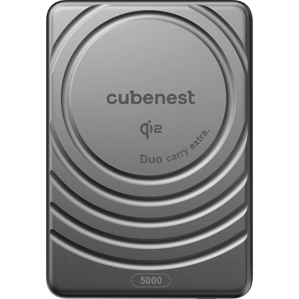 CubeNest SQ1B3D SlimDual Qi2/MagSafe powerbanka 5000 mAh - čierna