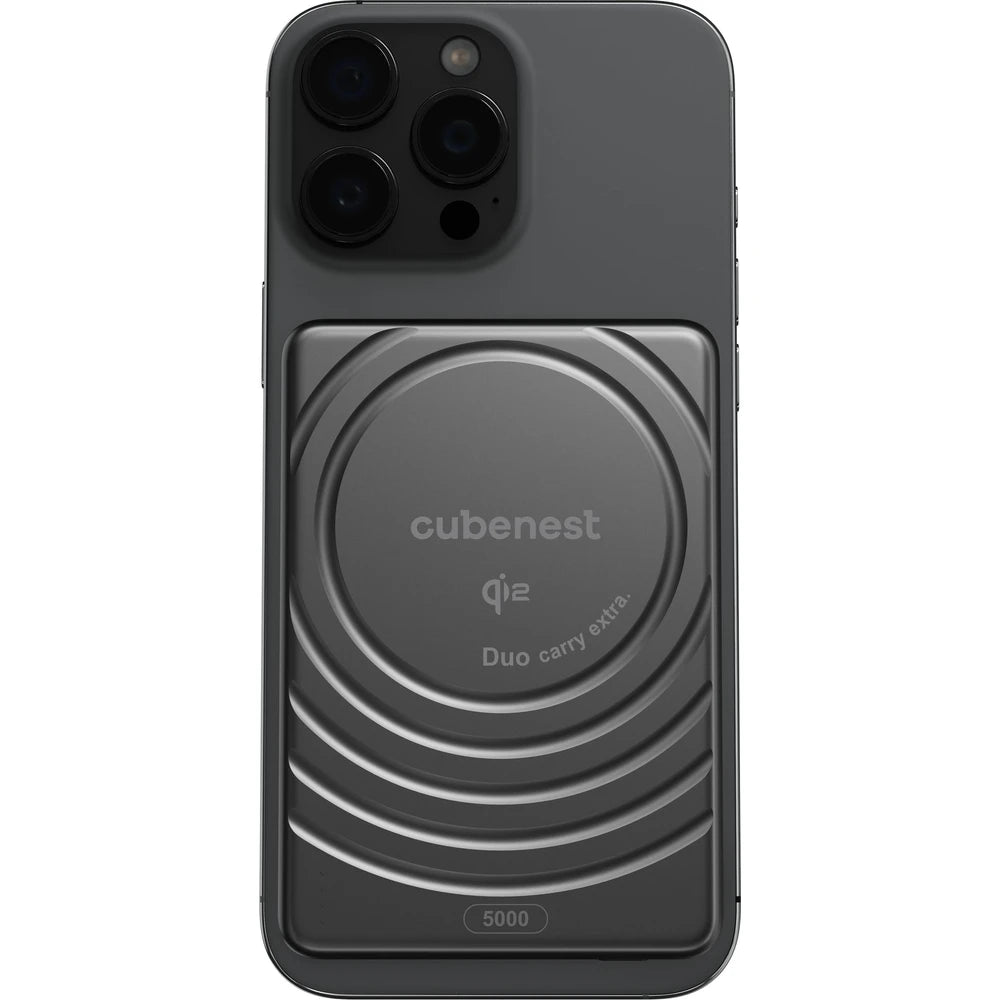 CubeNest SQ1B3D SlimDual Qi2/MagSafe powerbanka 5000 mAh - čierna
