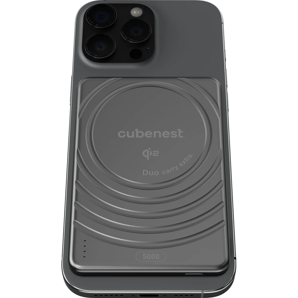 CubeNest SQ1B3D SlimDual Qi2/MagSafe powerbanka 5000 mAh - čierna