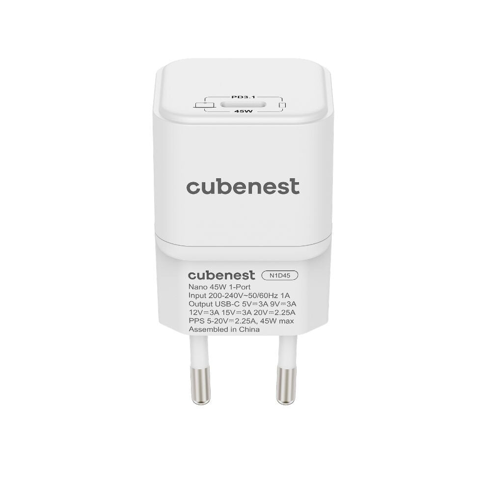 Cubenest PD GaN nano nabíjačka USB-C 45W N1D45 - biela - iSTYLE.sk