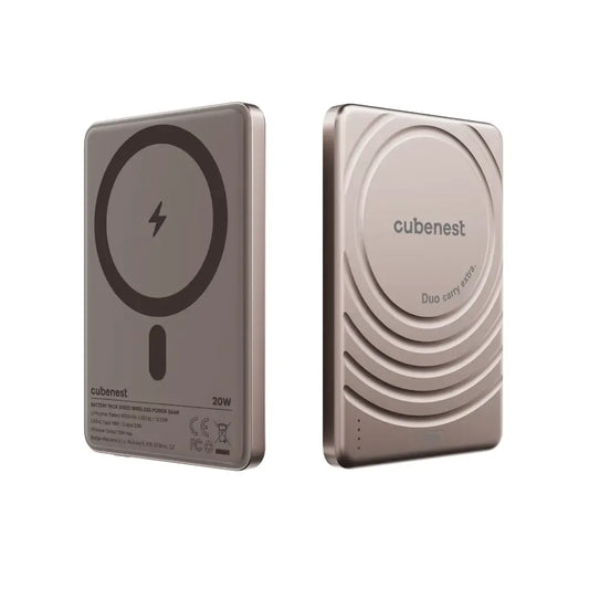 CubeNest S1B3D Slim MagSafe powerbanka (5000 mAh) - zlatá