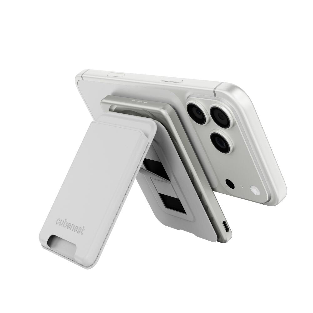 Cubenest Qi2 Magnetická bezdrôtová powerbanka SlimDual 5000 mAh SQ1B3D - strieborná - iSTYLE.sk