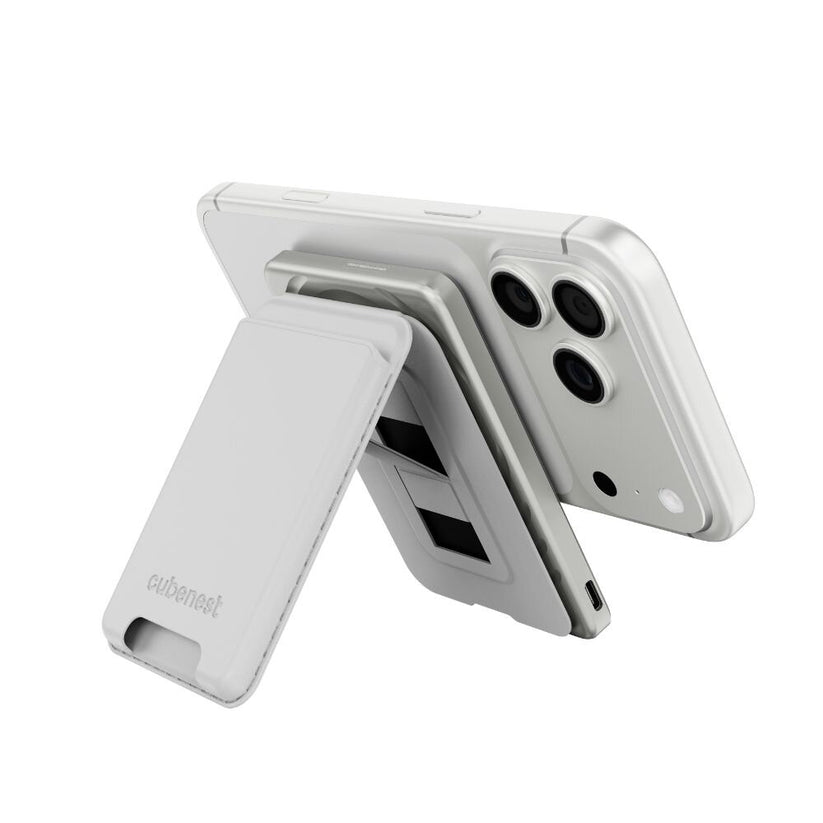Cubenest Qi2 Magnetická bezdrôtová powerbanka SlimDual 5000 mAh SQ1B3D - strieborná - iSTYLE.sk