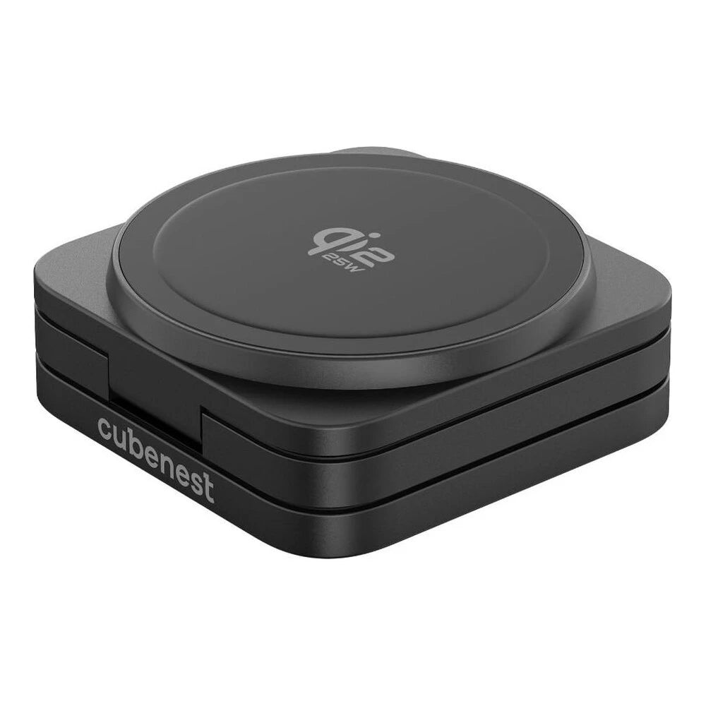Cubenest SQ312 Ultra Qi2.2 (MagSafe) 3v1 sklápacia nabíjačka (35W) - čierna - iSTYLE.sk