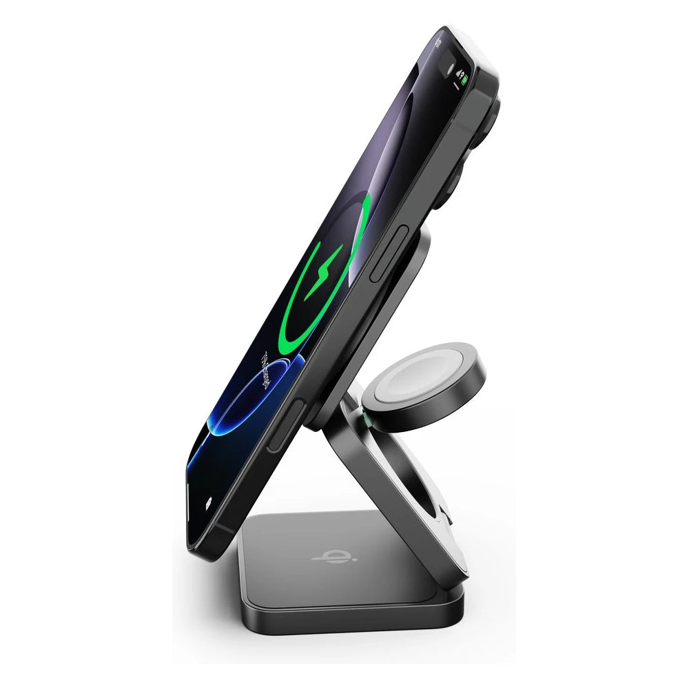 Cubenest SQ312 Fold Pro Qi2 (MagSafe) 3v1 magnetická nabíjačka čierna - iSTYLE SK