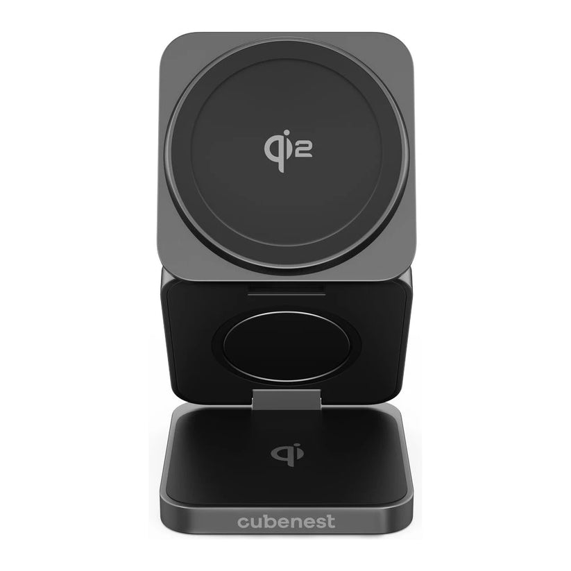 Cubenest SQ312 Fold Pro Qi2 (MagSafe) 3v1 magnetická nabíjačka čierna - iSTYLE SK