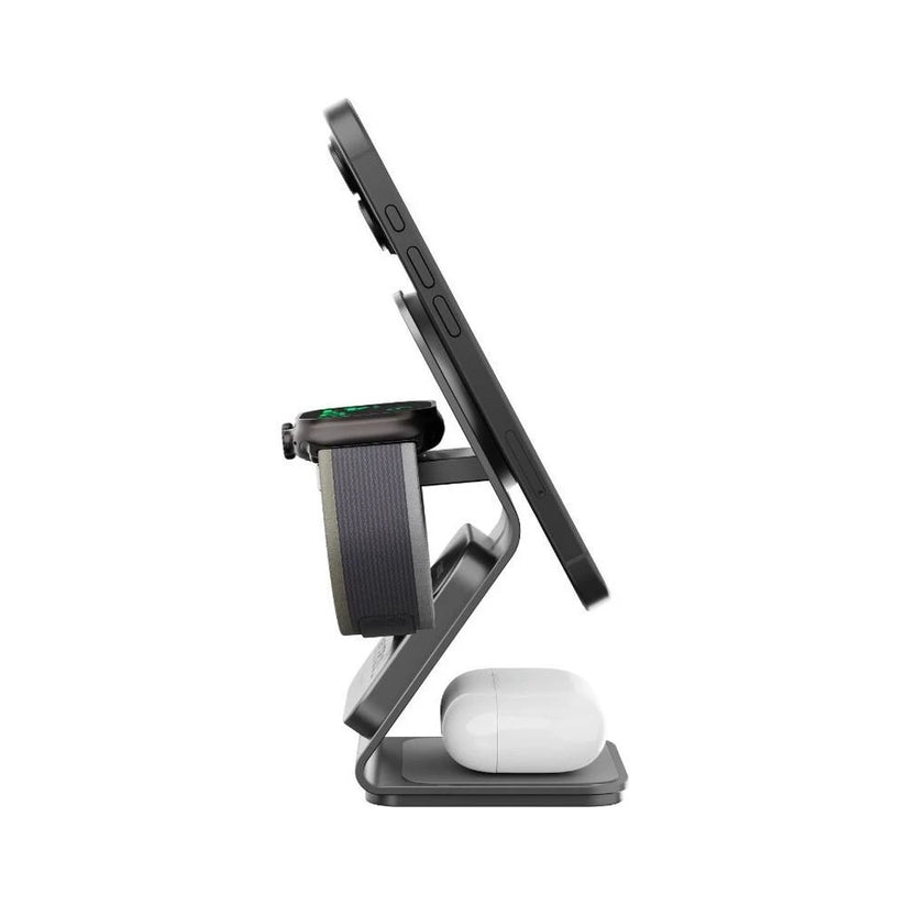 Cubenest SQ314 Qi2.2 (MagSafe) 3v1 nabíjačka (35W) - sivá - iSTYLE.sk