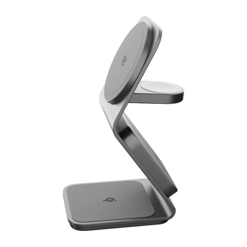 Cubenest SQ314 Qi2.2 (MagSafe) 3v1 nabíjačka (35W) - sivá - iSTYLE.sk