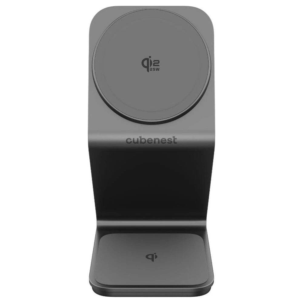 Cubenest SQ314 Qi2.2 (MagSafe) 3v1 nabíjačka (35W) - sivá - iSTYLE.sk