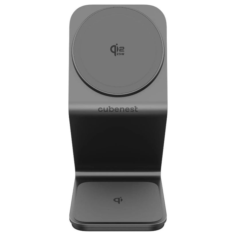 Cubenest SQ314 Qi2.2 (MagSafe) 3v1 nabíjačka (35W) - sivá - iSTYLE.sk