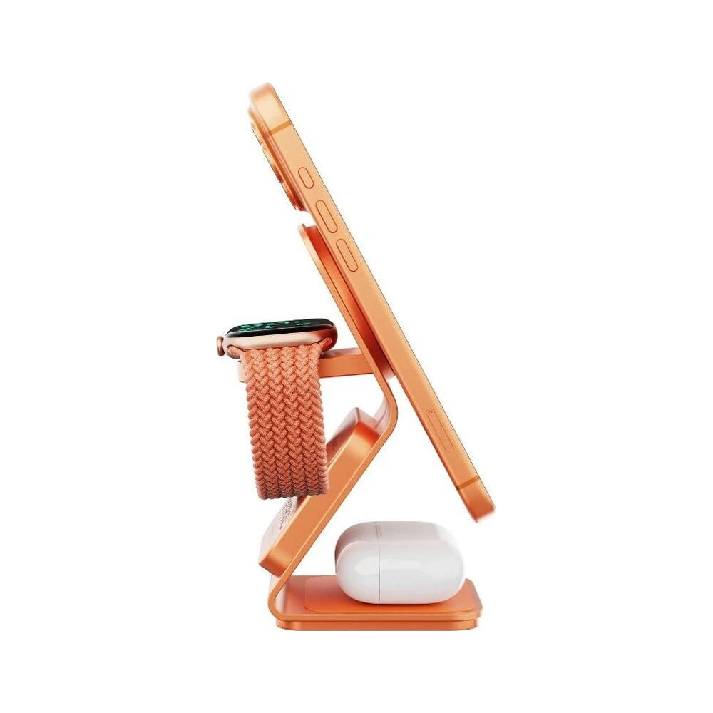 Cubenest SQ314 Qi2.2 (MagSafe) 3v1 nabíjačka (35W) - oranžová