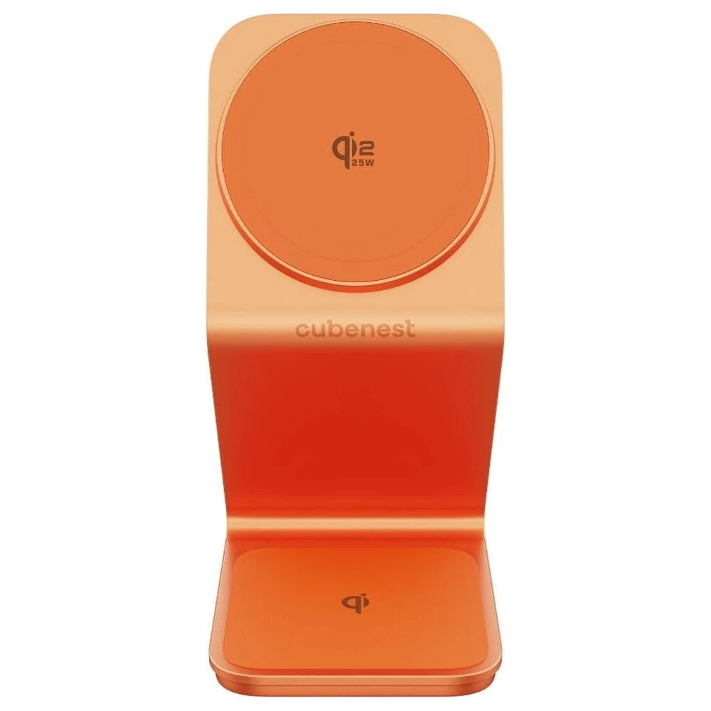 Cubenest SQ314 Qi2.2 (MagSafe) 3v1 nabíjačka (35W) - oranžová