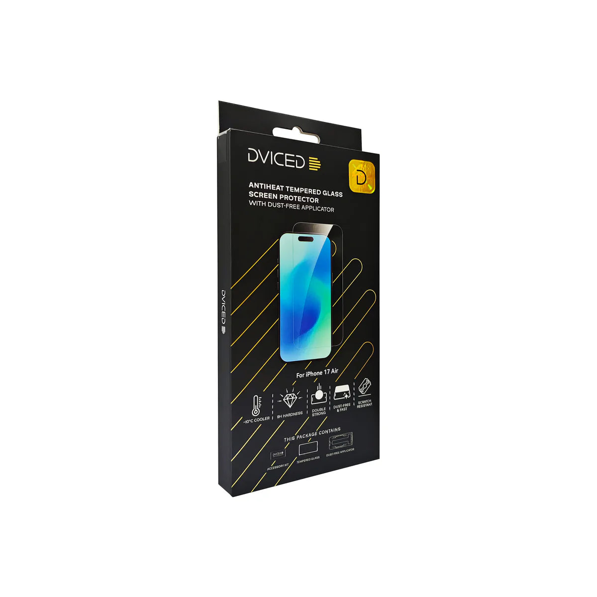 Ochranné sklo Dviced AntiHeat pre iPhone Air s bezprašným aplikátorom